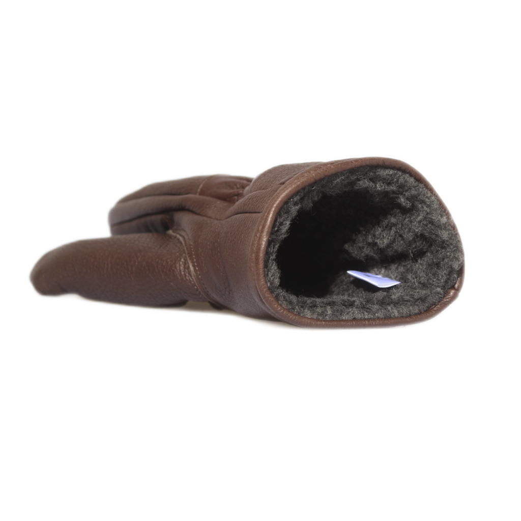 Miesten kintaat - hirven nappa - 50% Merinovilla - Ruskea