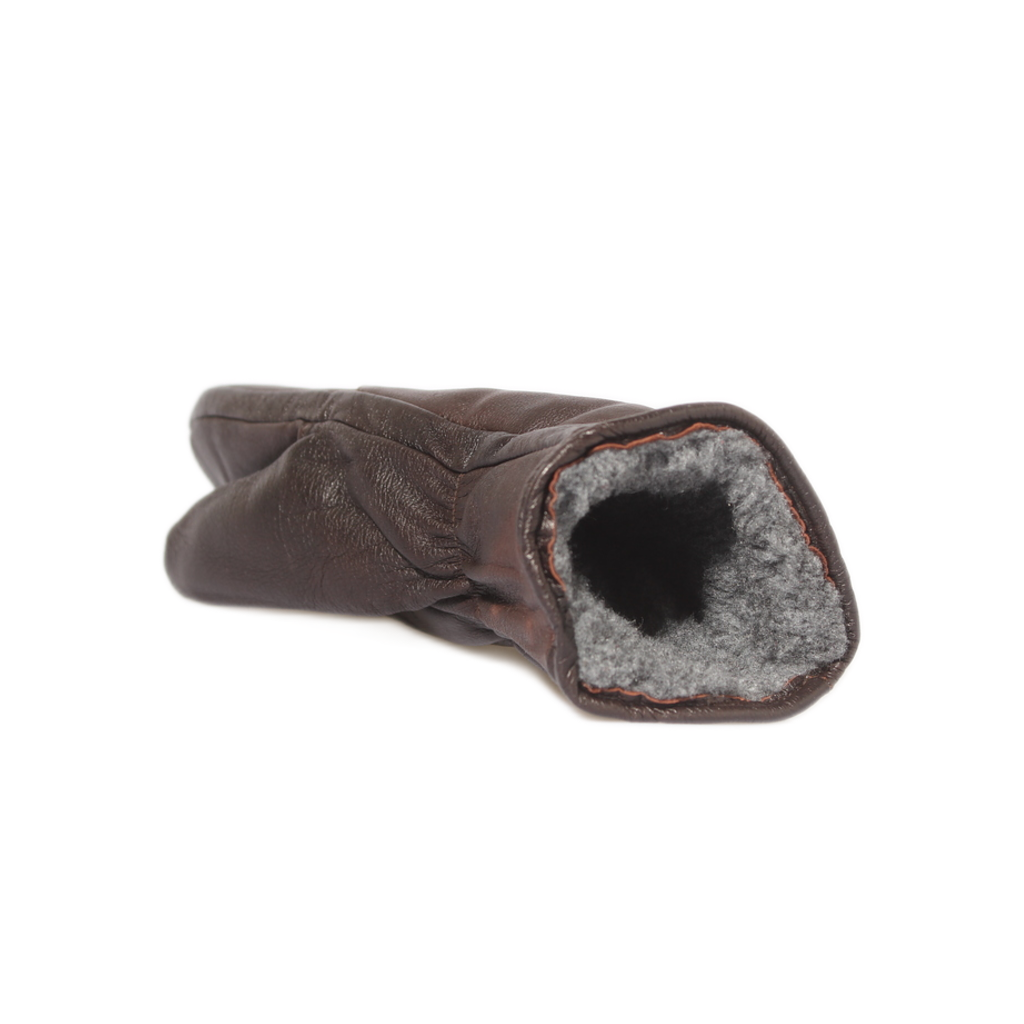 Naisten kintaat - Lampaan nappa - villasekoite vuori - Ruskea