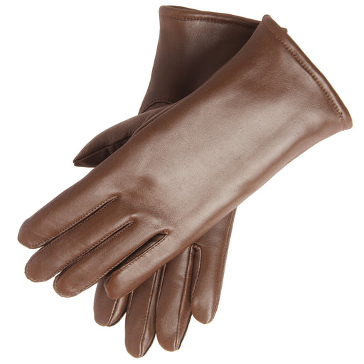 Women's Gloves - Sheep's leather - Merino wool / Polyester - Chocolate