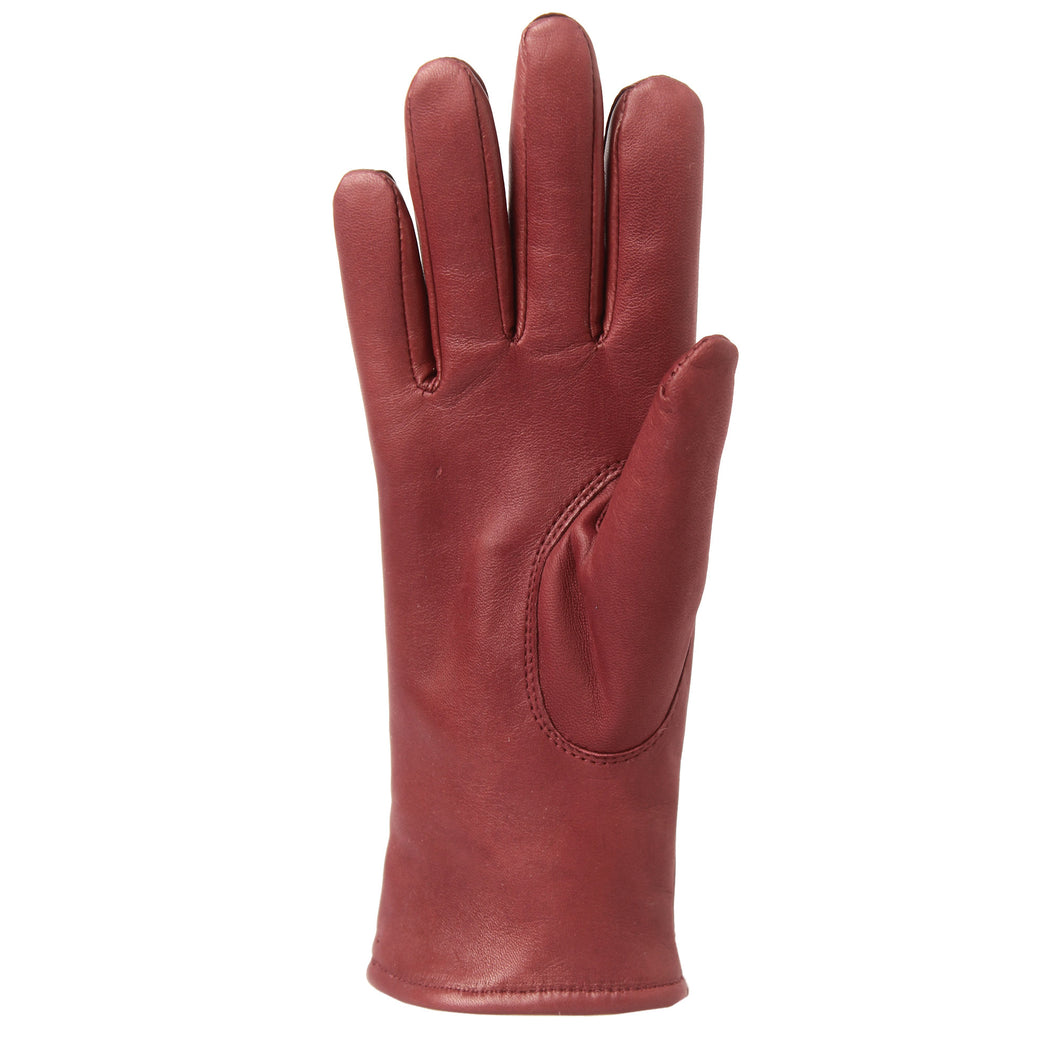Women's Gloves - Sheep's leather - Merino wool / Polyester - Wine