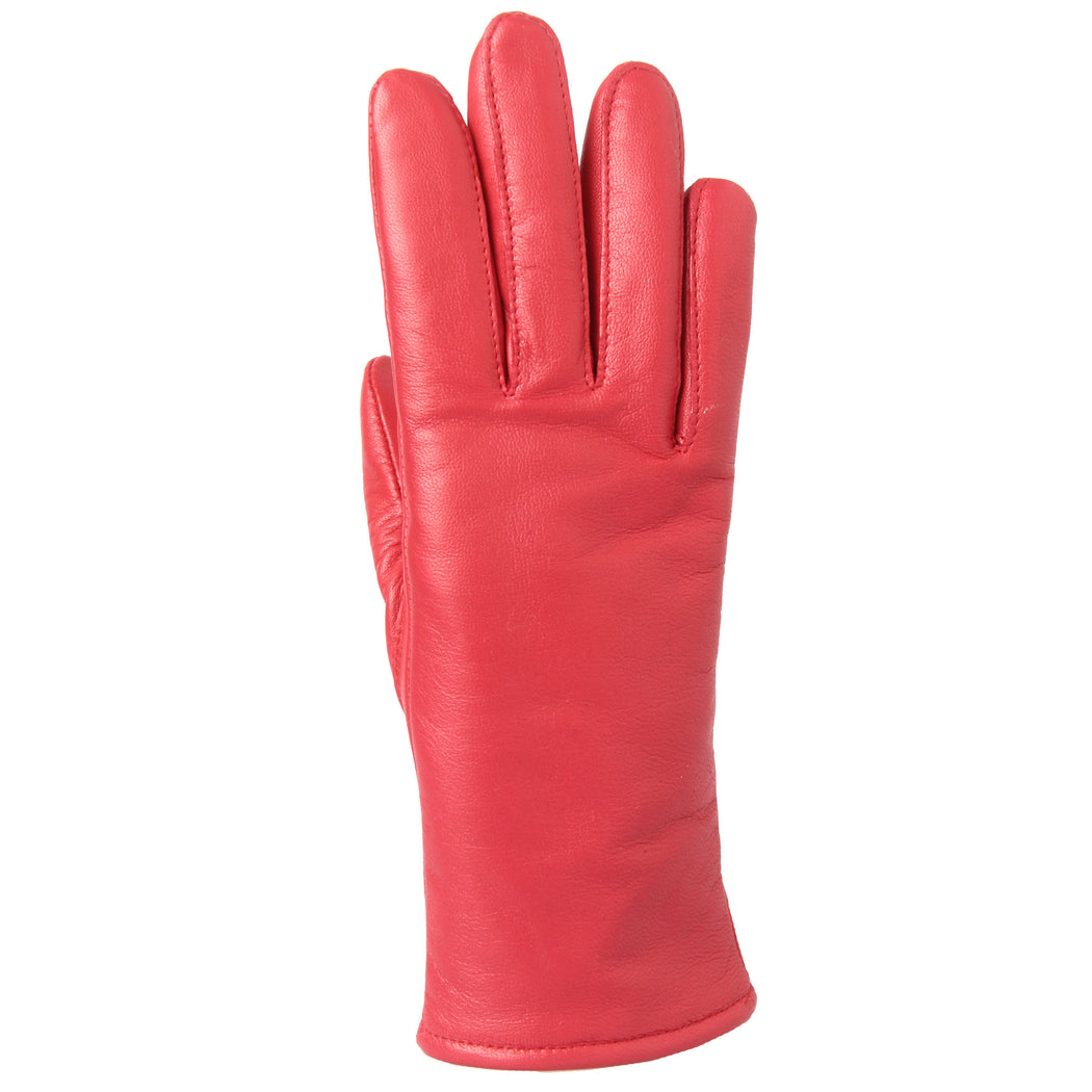 Women's Gloves - Sheep's leather - Merino wool / Polyester - Red