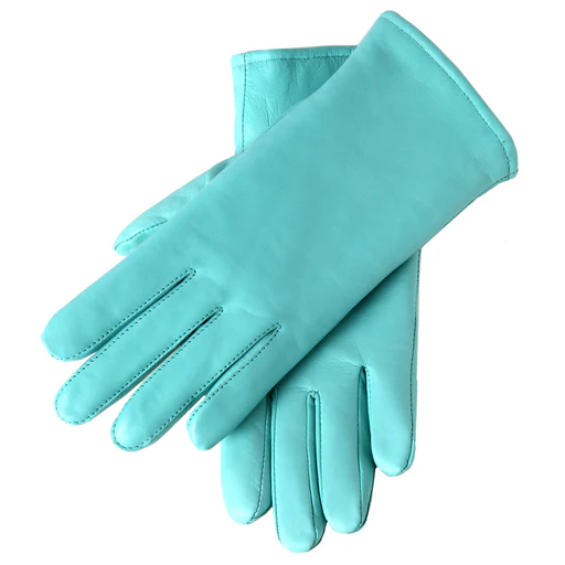 Women's Gloves - Sheep's leather - Merino Wool / Polyester - Turquoise - Clearance Color