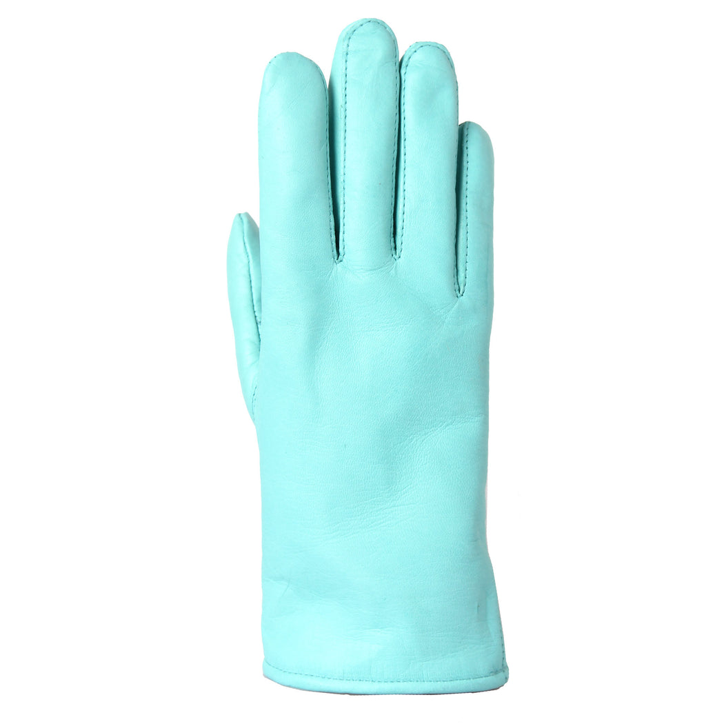 Women's Gloves - Sheep's leather - Merino Wool / Polyester - Turquoise - Clearance Color