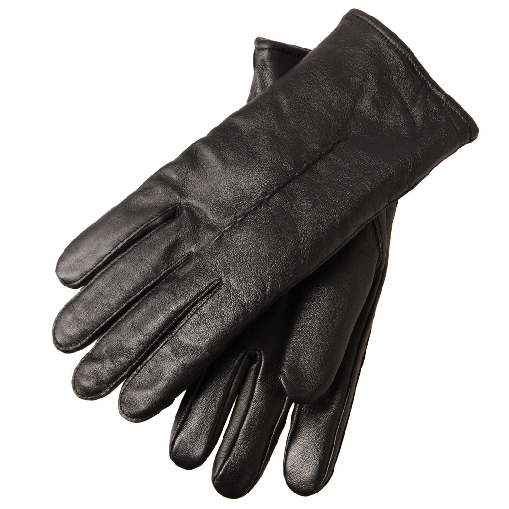 Men's gloves - Sheep leather - Merino wool - Black
