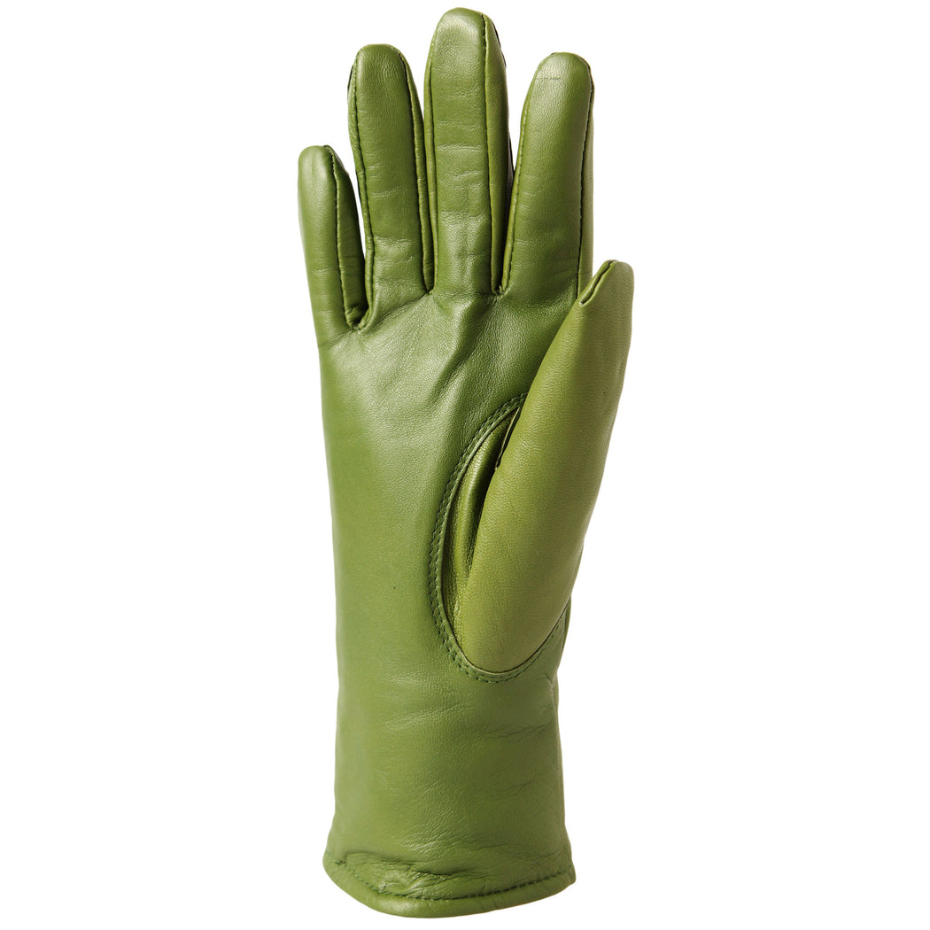 Women's Gloves - Sheep's leather - Merino wool / Polyester - Apple Green