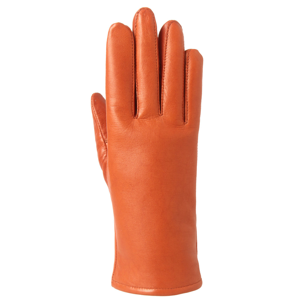 Women's Gloves - Sheep's leather - Merino wool / Polyester - Burnt Orange