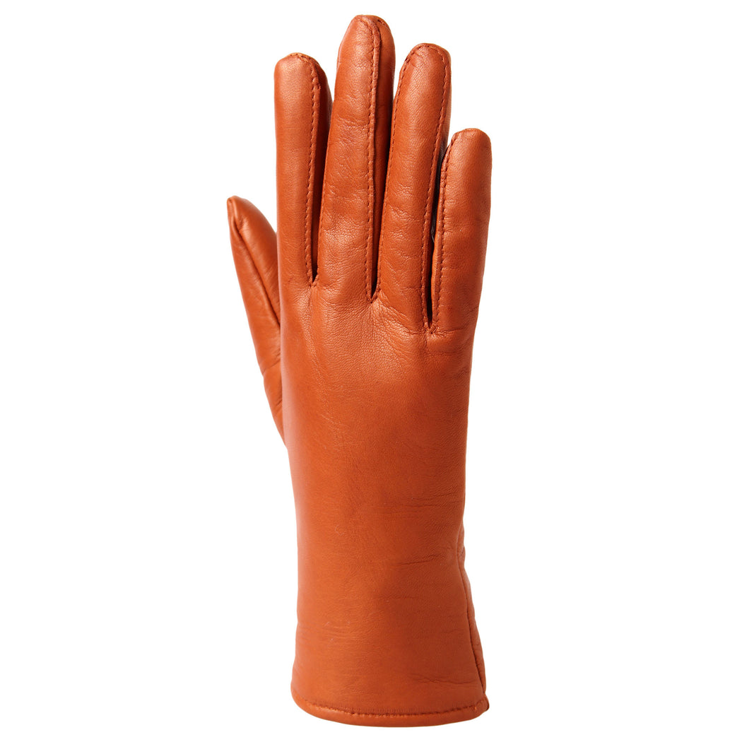 Women's Gloves - Sheep's leather - Merino wool / Polyester - Rust