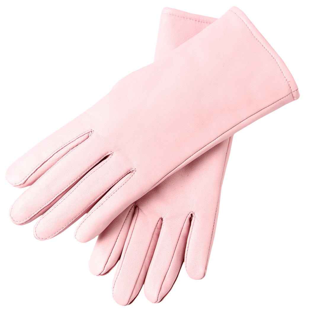 Women's Gloves- Sheep's leather - Merino wool / Polyester - Pink