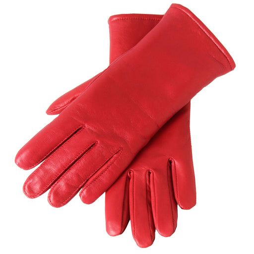 Women's Gloves - Sheep's leather - Merino wool / Polyester - Red