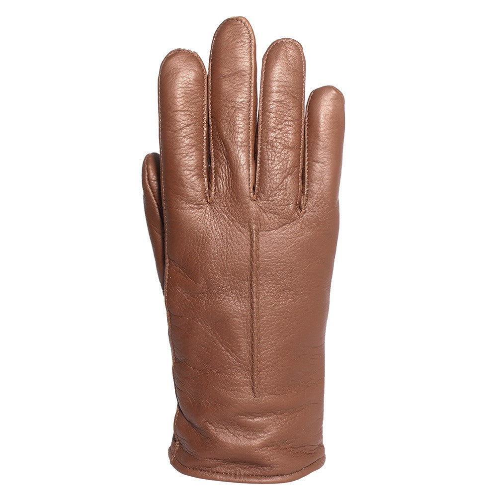 Men's Fingers - Deer leather - Merino wool - Walnut            