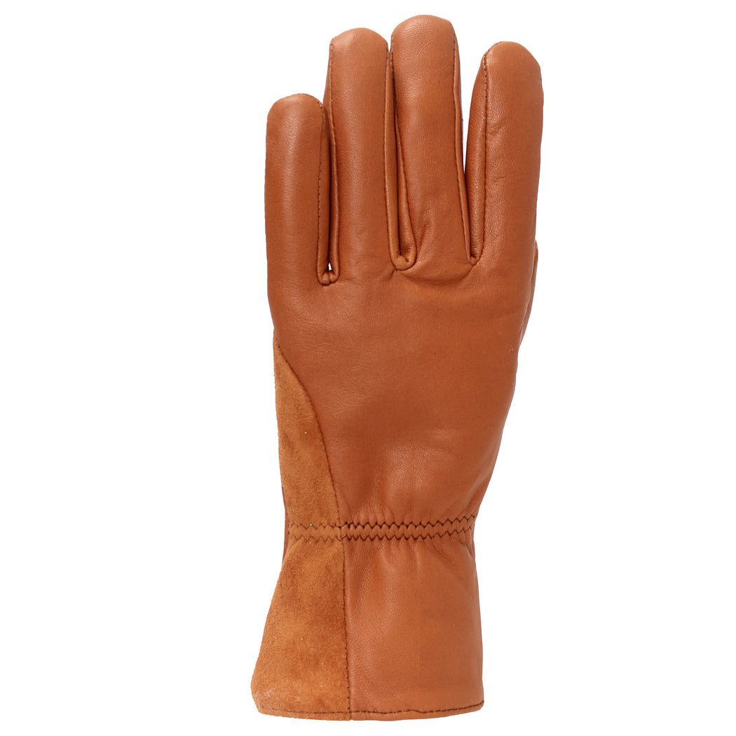 Women's Gloves - Outdoor Gloves- Sheep's leather - Merino wool -Cognac
