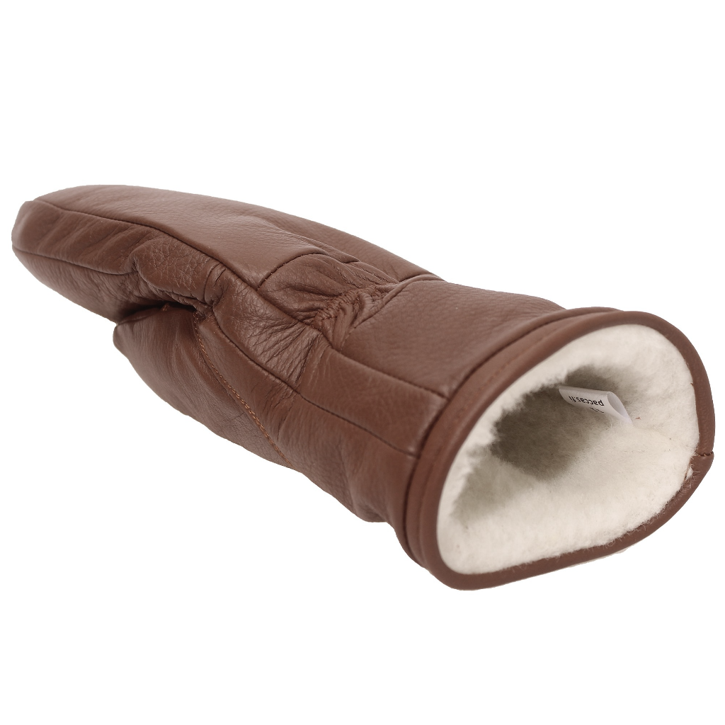 Miesten kintaat - Peuran nappa - Merinovilla - pähkinä