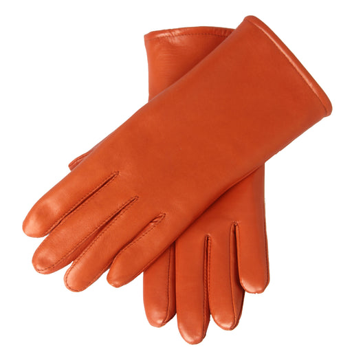 Naisten sormikkaat - Lampaan nappa - Merinovilla / Polyesteri - Poltettu oranssi